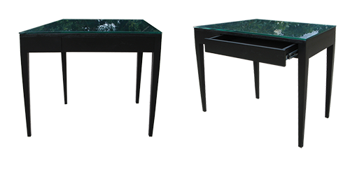 RUCHY DESK WITH GLASS TOP